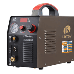 Lotos 50 Amp Compact Inverter Plasma Cutter for Metal, Dual Voltage 110/220V, 1/2 in. Clean Cut