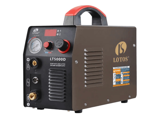 Lotos 50 Amp Compact Inverter Plasma Cutter for Metal, Dual Voltage 110/220V, 1/2 in. Clean Cut