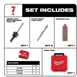 Milwaukee 49-56-9280 BIG HAWG Carbide Hole Saw Kit (7-Piece)