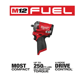 Milwaukee 2554-20 M12 FUEL 12V Lithium-Ion Brushless Cordless Stubby 3/8 in. Impact Wrench (Tool-Only)