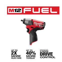 Milwaukee 2454-20 M12 FUEL 12V Lithium-Ion Brushless Cordless 3/8 in. Impact Wrench (Tool-Only)