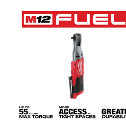 Milwaukee 2557-20 M12 FUEL 12-Volt Lithium-Ion Brushless Cordless 3/8 in. Ratchet (Tool-Only)