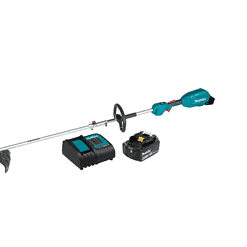 Makita XUX02SM1X1 18V LXT Lithium-Ion Brushless Cordless Couple Shaft Power Head Kit w/13 in. String Trimmer Attachment (4.0Ah)