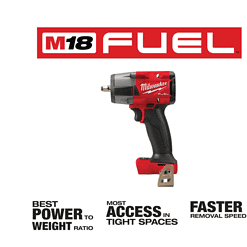 Milwaukee 2960-20-2962-20 M18 FUEL GEN-2 18V Lithium-Ion Mid Torque Brushless Cordless 3/8 in. and 1/2 in Impact Wrench (2-Tool)