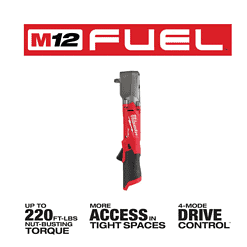 Milwaukee 2564-20-2565-20 M12 FUEL 12V Lithium-Ion Brushless Cordless 3/8 in. and 1/2 in. Right Angle Impact Wrenches Set (2-Tool)