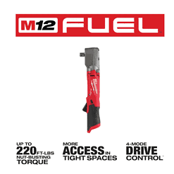 Milwaukee 2565P-20 M12 FUEL 12V Lithium-Ion Brushless Cordless 1/2 in. Right Angle Impact Wrench with Pin Detent (Tool-Only)