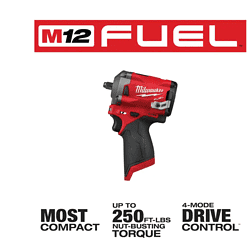 Milwaukee 2554-20-2367-20 M12 FUEL 12V Lithium-Ion Brushless Cordless Stubby 3/8 in. Impact Wrench with M12 Rover Flood Light