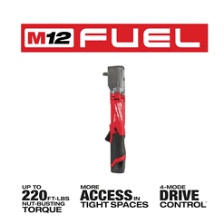 Milwaukee 2564-22-2565-20 M12 FUEL 12V Lithium-Ion Brushless Cordless 3/8 in. and 1/2 in. Right Angle Impact Wrench Kit (2-Tool)