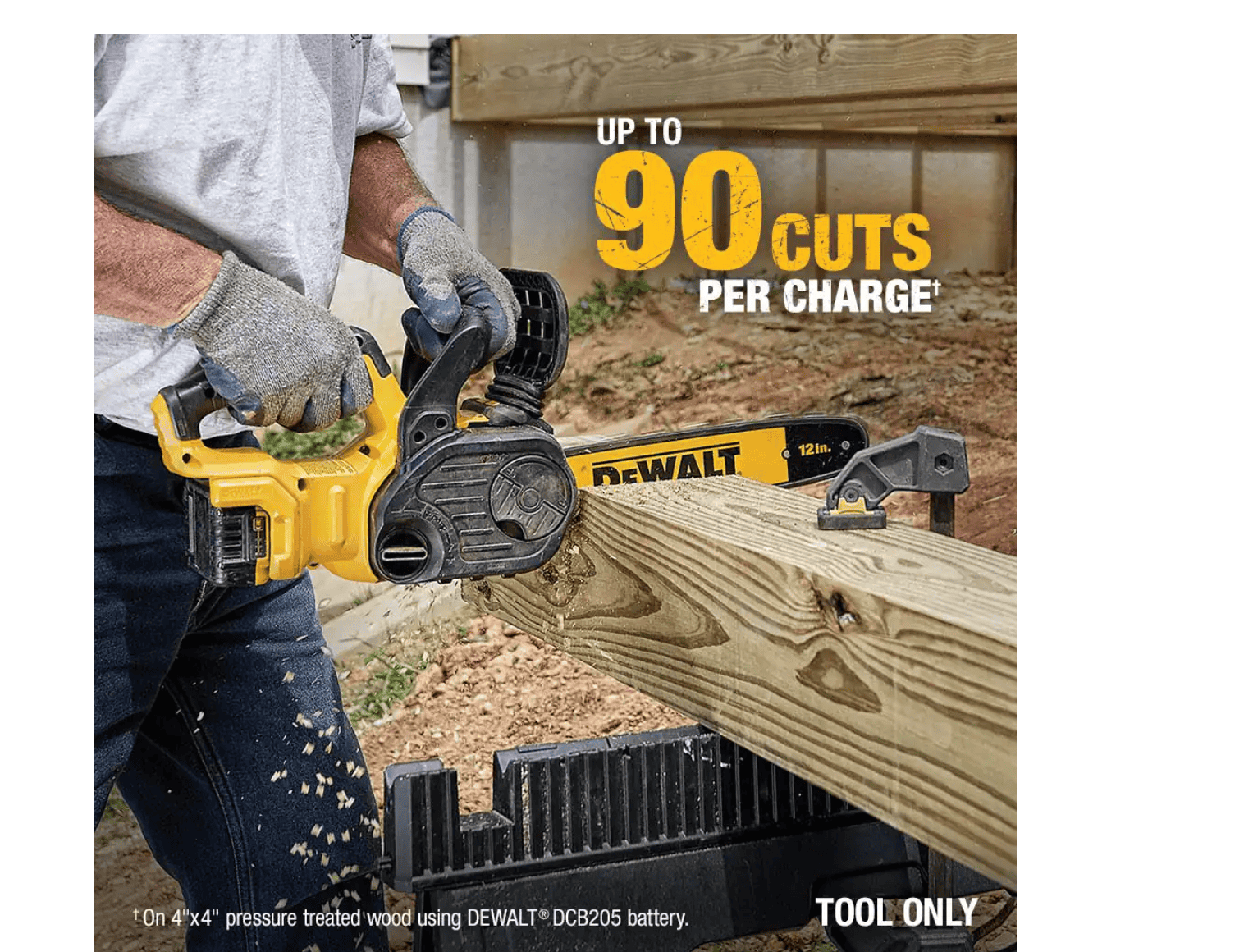 DEWALT DCCS620B 20V MAX 12in. Brushless Cordless Battery Powered Chainsaw, Tool Only