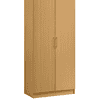 HODEDAH 2-Door Beech Armoire with Shelves