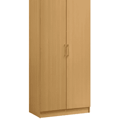 HODEDAH 2-Door Beech Armoire with Shelves