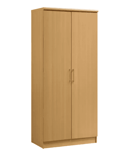 HODEDAH 2-Door Beech Armoire with Shelves