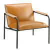 SAUDER Boulevard Cafe Camel Leather-Like Metal Chair