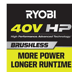 RYOBI RY40590 40V HP Brushless 12 in. Top Handle Cordless Battery Chainsaw with 4.0 Battery and Charger