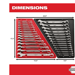 Milwaukee 48-22-9415 Combination SAE Wrench Mechanics Tool Set and 48-22-9215 Hook and Pick Set (19-Piece)