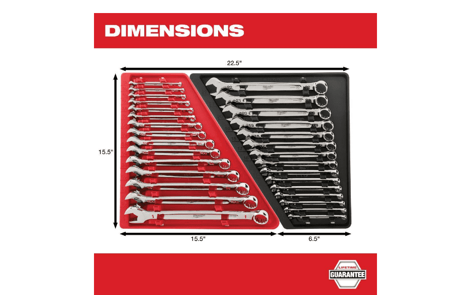 Milwaukee 48-22-9415 Combination SAE Wrench Mechanics Tool Set and 48-22-9215 Hook and Pick Set (19-Piece)