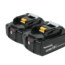 Makita BL1850B-2 18-Volt LXT Lithium-Ion High Capacity Battery Pack 5.0 Ah with LED Charge Level Indicator (2-Pack)