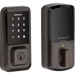 Alternative view of Kwikset Halo Wi-Fi Smart Lock Keyless Entry Electronic Touchscreen Deadbolt Featuring SmartKey Security, Venetian Bronze