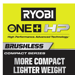 RYOBI PSBID01K-PSBRS01B ONE+ HP 18V Brushless Cordless Compact 1/4 in. Impact Driver and One-Handed Recip Saw Kit with (2) Batteries, Charger