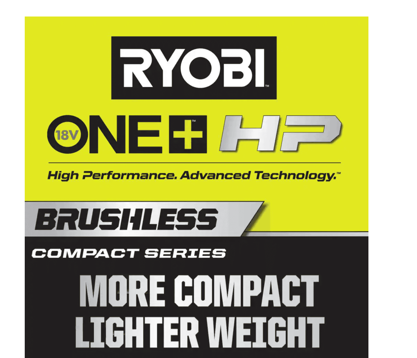 RYOBI PSBID01K-PSBRS01B ONE+ HP 18V Brushless Cordless Compact 1/4 in. Impact Driver and One-Handed Recip Saw Kit with (2) Batteries, Charger