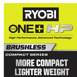 RYOBI PSBID01K-PSBIW01B ONE+ HP 18V Brushless Cordless Compact 1/4 in. Impact Driver, 3/8 in. Impact Wrench, (2) Batteries, Charger, and Bag