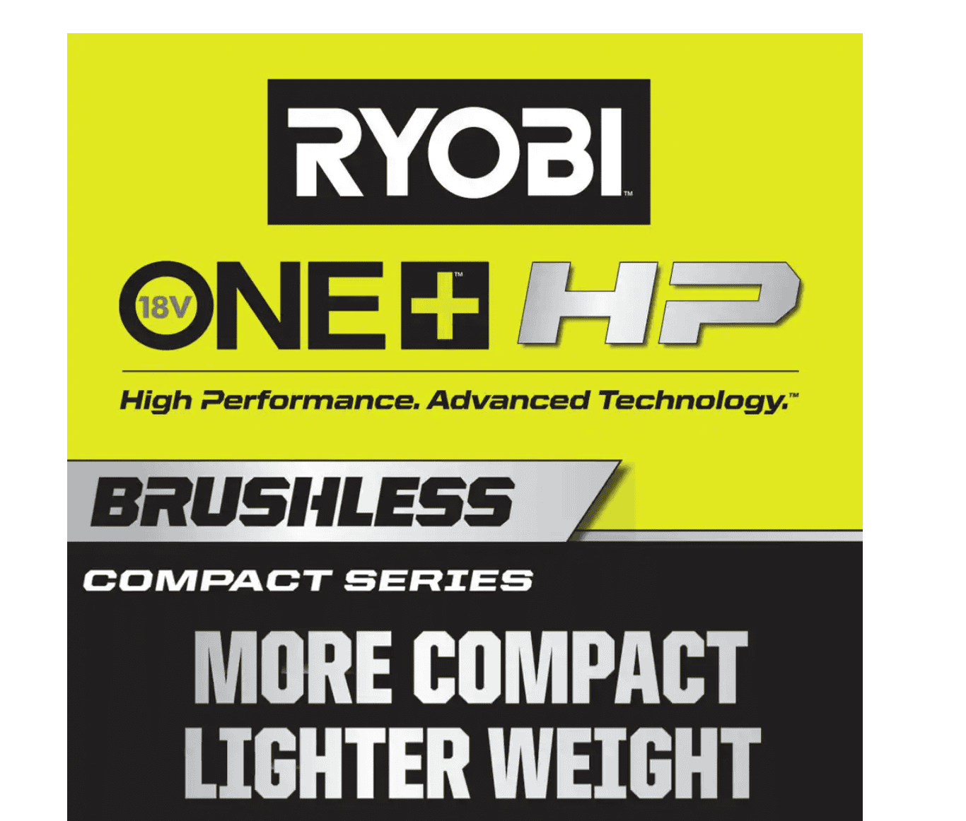 RYOBI PSBID01K-PSBIW01B ONE+ HP 18V Brushless Cordless Compact 1/4 in. Impact Driver, 3/8 in. Impact Wrench, (2) Batteries, Charger, and Bag