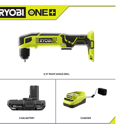 RYOBI P241-PSK005 ONE+ 18V Cordless 3/8 in. Right Angle Drill with 2.0 Ah Battery and Charger