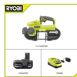 RYOBI Band Saw P590K1 ONE+ 18V Cordless 2-1/2 in. Compact with (1) 4.0 Ah Lithium-ion Battery and 18V Charger