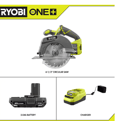 RYOBI P507-PSK005 ONE+ 18V Cordless 6-1/2 in. Circular Saw with 2.0 Ah Battery and Charger