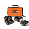 RIDGID AC93044SBN 18V Lithium-Ion (2) 4.0 Ah Battery Starter Kit with Charger and Bag