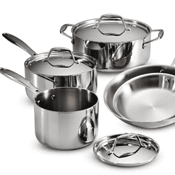 Tramontina Gourmet Tri-Ply Clad 8-Piece Stainless Steel Cookware Set