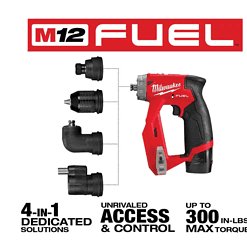 Milwaukee 2505-22-2488-20 M12 FUEL 12-Volt Lithium-Ion Brushless Cordless 4-in-1 Installation 3/8 in. Drill Driver Kit with M12 Soldering Iron