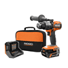 RIDGID R86115K 18V Brushless Cordless 1/2 in. Hammer Drill/Driver Kit with 4.0 Ah MAX Output Battery, 18V Charger, and Tool Bag