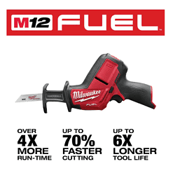 Milwaukee Reciprocating Saw 2520-20 M12 FUEL 12V Lithium-Ion Brushless Cordless HACKZALL (Tool-Only)