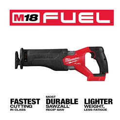 Milwaukee 2821-20 M18 FUEL GEN-2 18V Lithium-Ion Brushless Cordless SAWZALL Reciprocating Saw (Tool-Only)