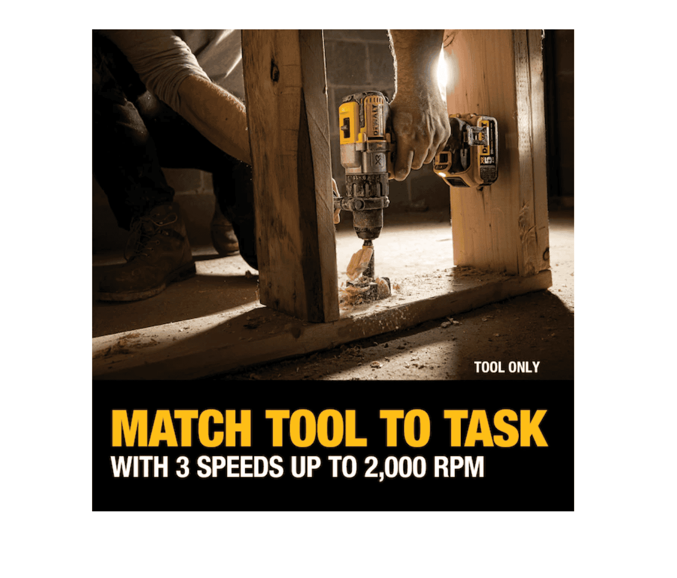 DEWALT Drill DCD996B 1/2-in 20-volt Max-Amp Variable Speed Brushless Cordless - Hammer Drill - Image 11