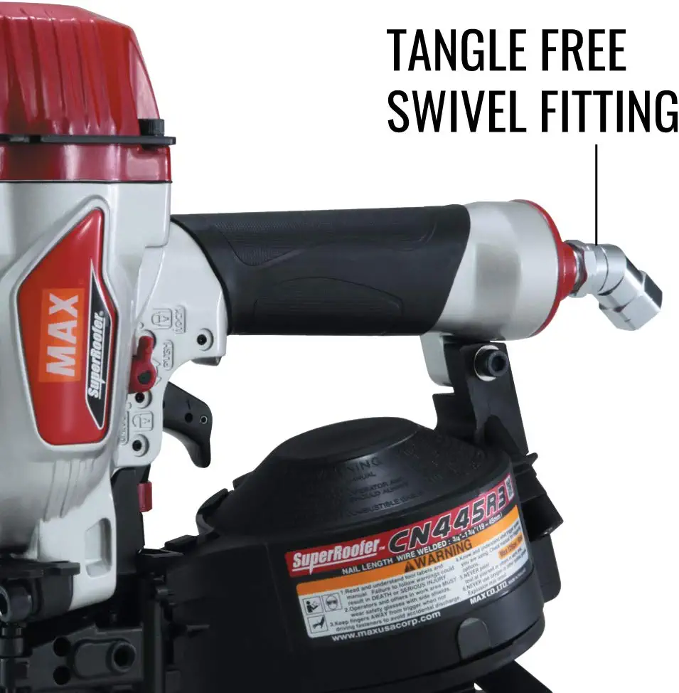 MAX CN445R3 15-Degree Pneumatic Roofing Nail Gun (Nailer) - Image 7