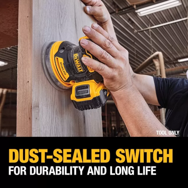 DEWALT Power Sanders DCW210B 20-Volt Brushless Cordless Variable Speed Random Orbital Sander with Dust Management - Image 4