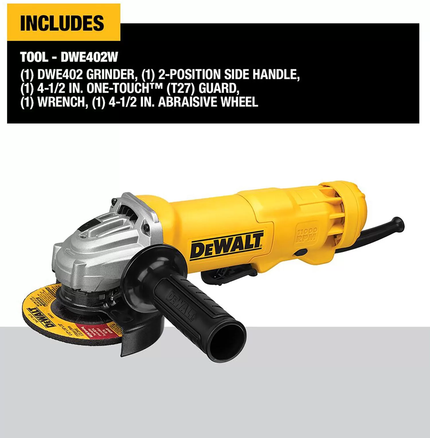DEWALT 4.5-in 11 Amps-Amp Paddle Switch Corded Angle Grinder - Image 5