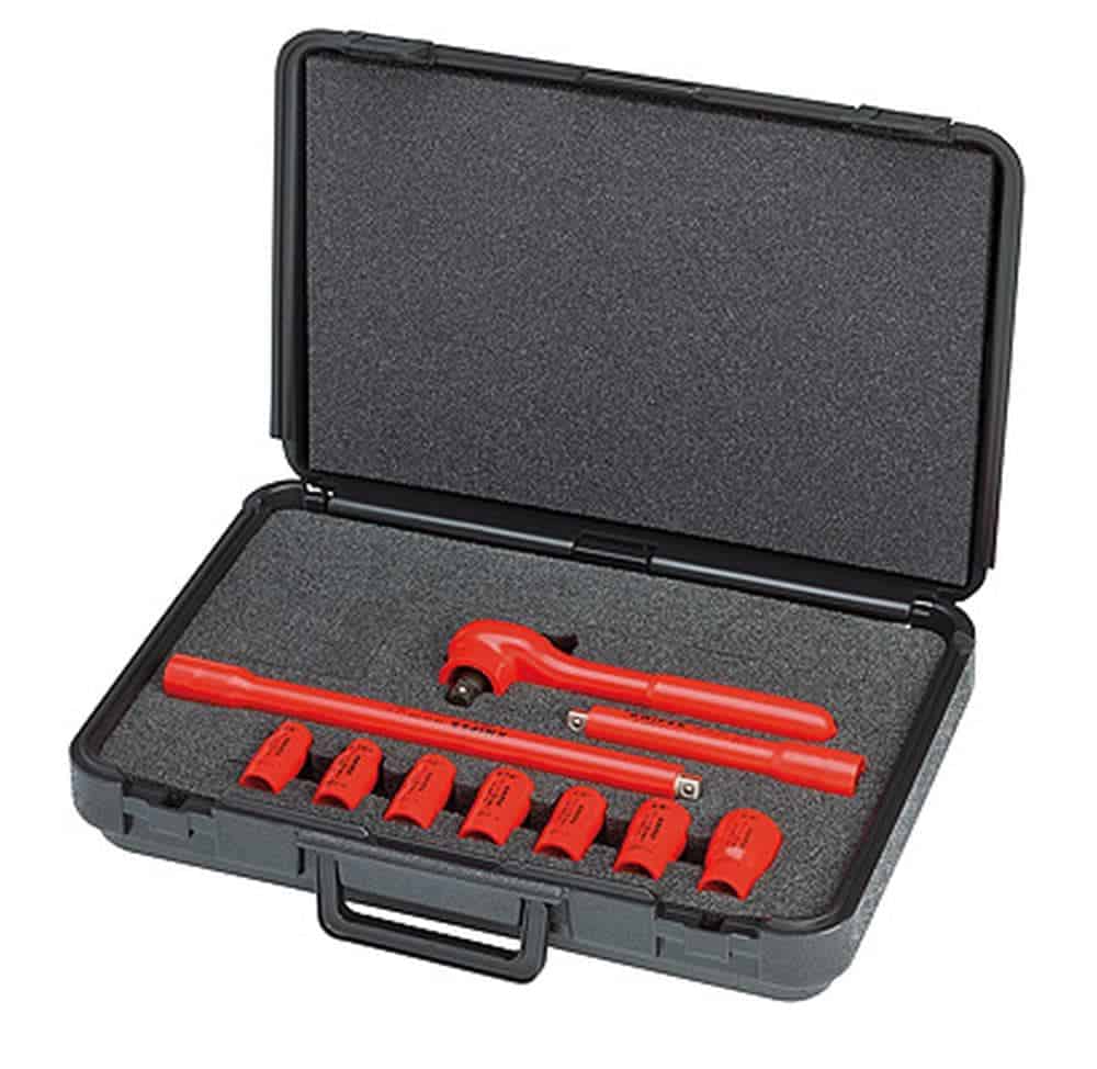 KNIPEX 10-Piece Standard (SAE) 3/8-in Drive 6-point Set Deep Socket Set