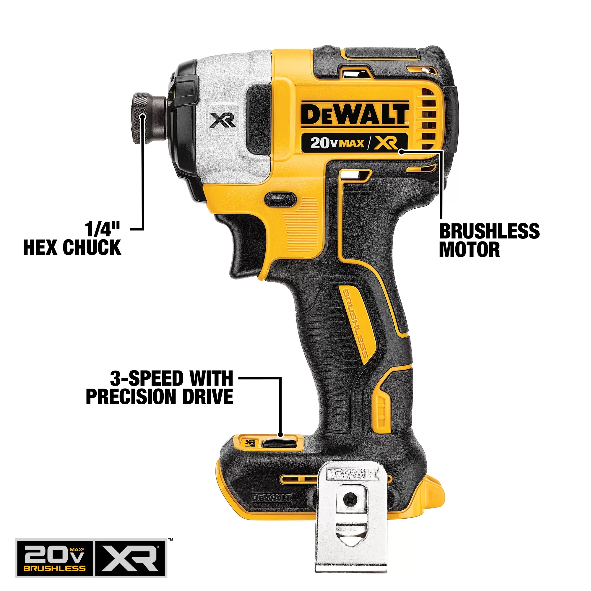 DEWALT XR 2-Tool 20-Volt Max Brushless Power Tool Combo Kit with Soft Case (2-Batteries and charger Included) - Image 5