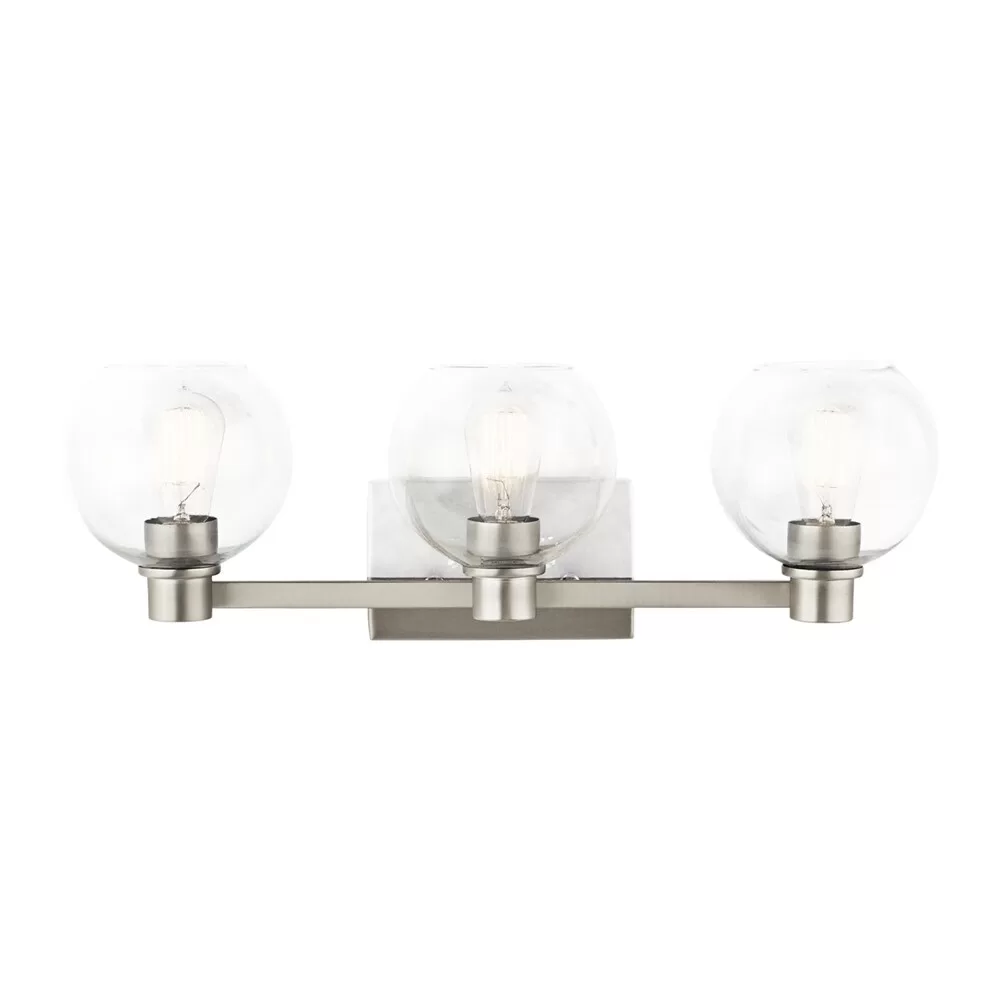 Kichler 45894NI Harmony 24.5-in 3-Light Brushed Nickel Transitional Vanity Light - Image 2