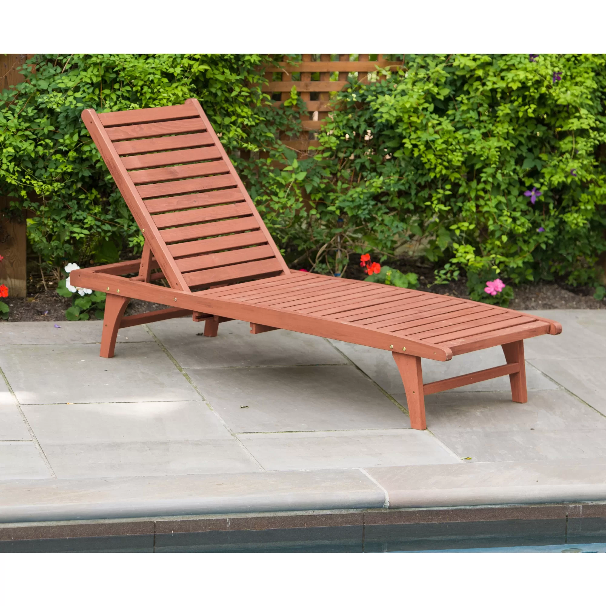 Leisure Season Frame Stationary Chaise Lounge Chair(s) with Solid Seat