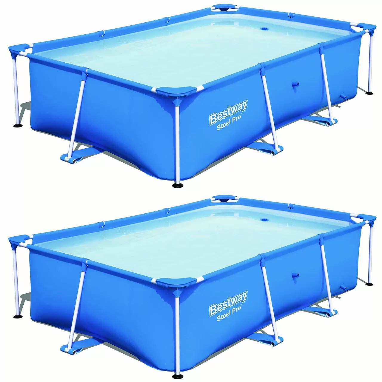 Bestway 8.5ft x 5.6ft x 2ft Pro Rectangular Above Ground Swimming Pool (2 Pack)