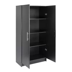 Alternative view of Prepac Elite 32-in W x 65-in H Wood Composite Black Freestanding Utility Storage Cabinet