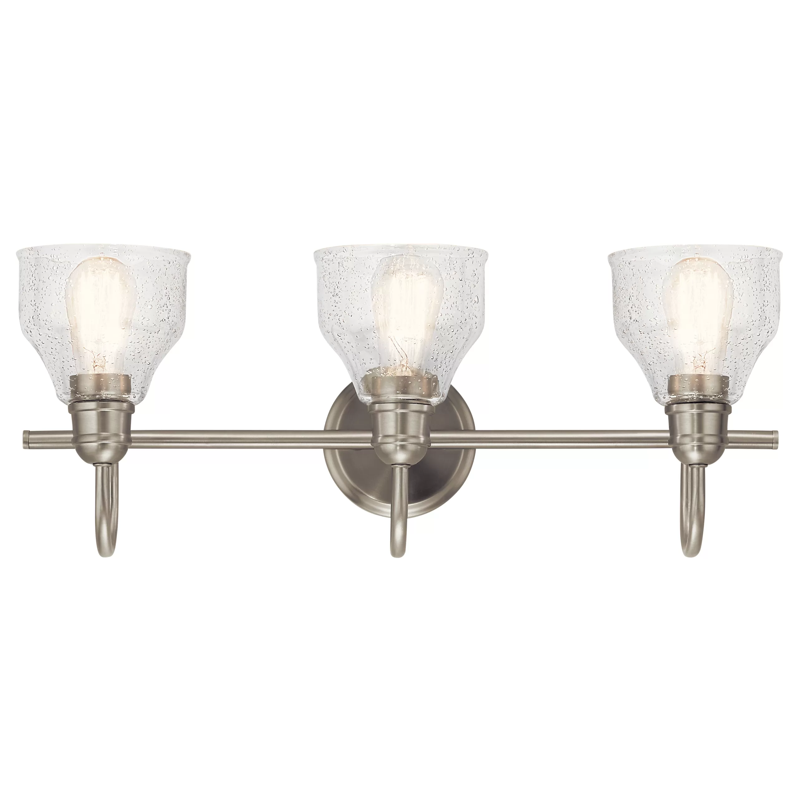 Kichler Avery 24-in 3-Light Brushed Nickel Farmhouse Vanity Light - Image 4