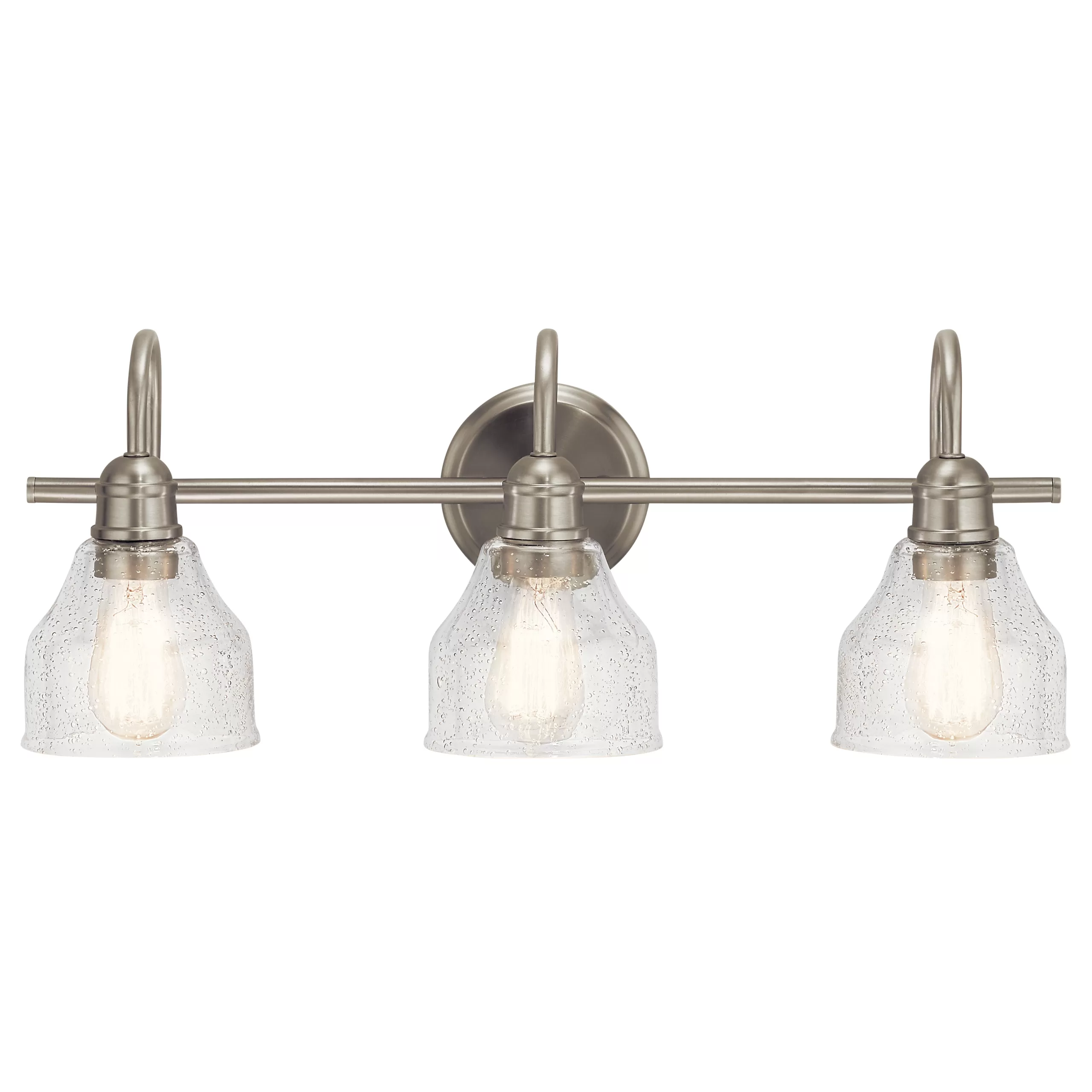 Kichler Avery 24-in 3-Light Brushed Nickel Farmhouse Vanity Light - Image 5