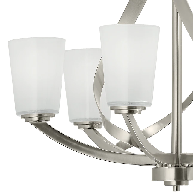 Kichler 34693 Layla 6-Light Brushed Nickel Transitional Chandelier - Image 6