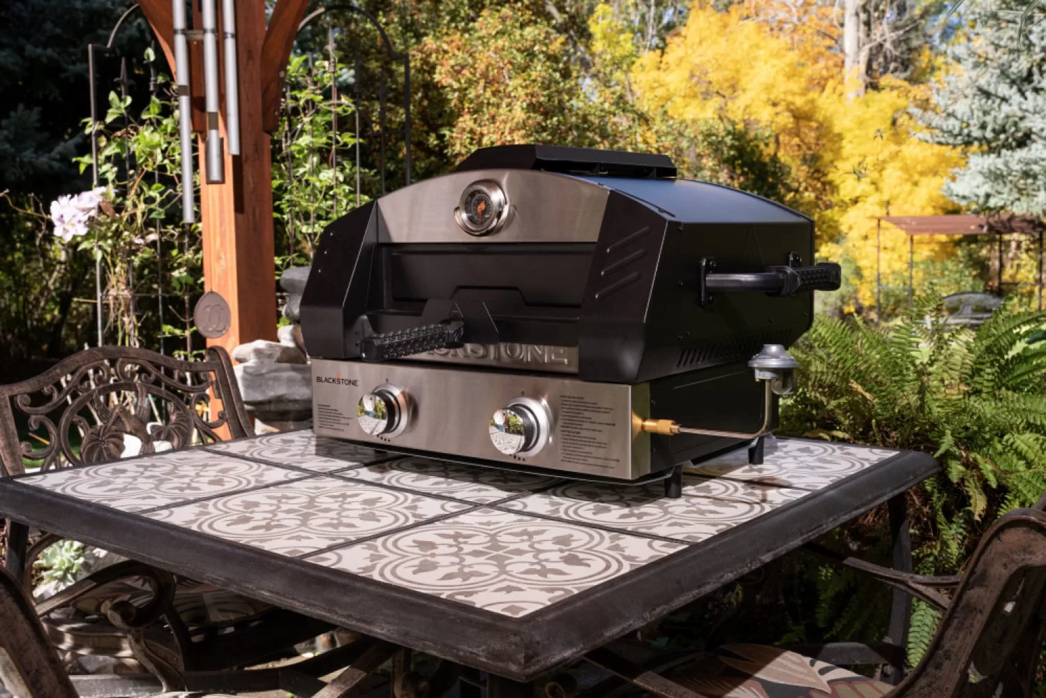 Blackstone 15" Cordierite Stone Portable Outdoor Pizza Oven with Pizza Peel and Cutter