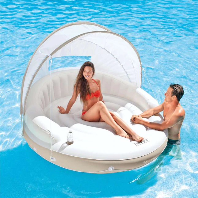Intex 2-Seat White Inflatable Raft - Image 2